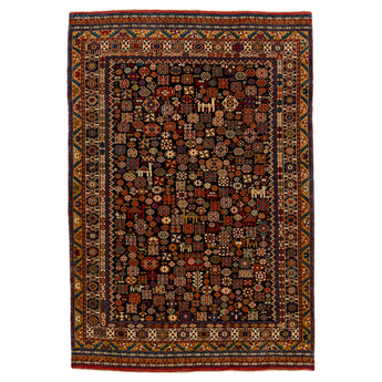 4' 2" x 6' 2" (04x06) Turkish Qashqai Wool Rug #008595