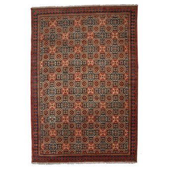 12' 2" x 17' 10" (12x18) Afghan Aryana Wool Rug #010046
