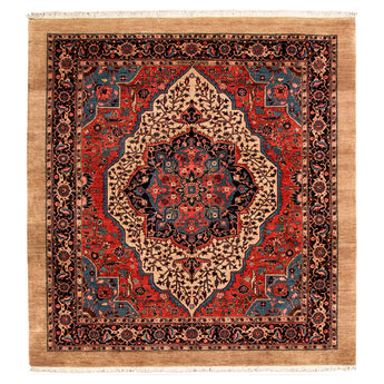 5' 11" x 6' 3" (06x06) Iranian Heriz Wool Rug #001000