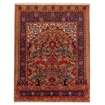 4' 2" x 5' 5" (04x05) Iranian Heriz Wool Rug #002825