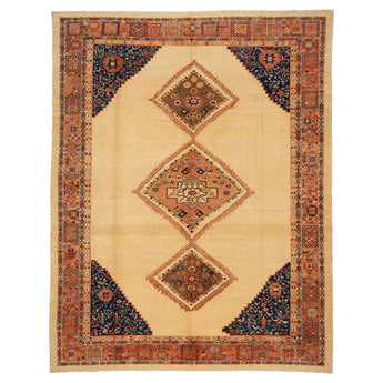 9' 10" x 12' 6" (10x13) Turkish Oushak Wool Rug #004627
