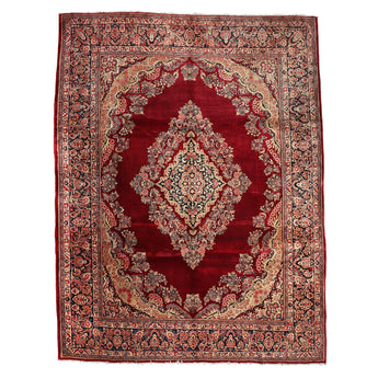 10' 3" x 13' 4" (10x13) Iranian Sarouk Wool Rug #004885