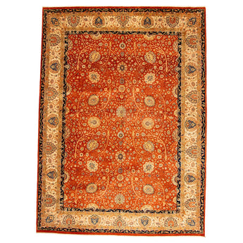 10' 2" x 14' 0" (10x14) Pakistani Tabriz Wool Rug #004963