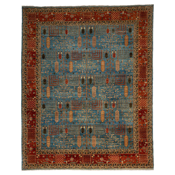 9' 10" x 12' 2" (10x12) Afghan Aryana Wool Rug #009381