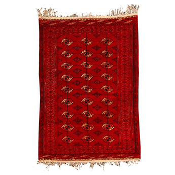 4' 6" x 6' 2" (05x06) Afghan Tekke Wool Rug #011985