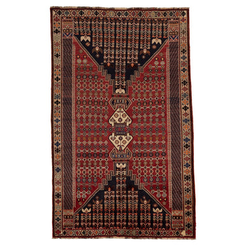 5' 7" x 8' 11" (06x09) Iranian Shiraz Wool Rug #012243