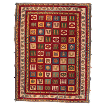 5' 1" x 6' 8" (05x07) Soumak Collection Baluch Wool Rug #012372