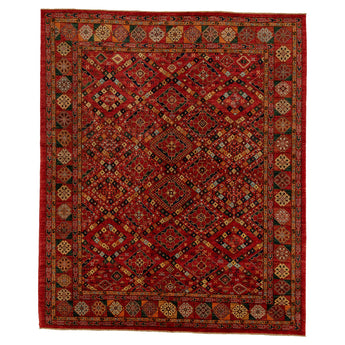 7' 10" x 9' 5" (08x09) Afghan AFGHAN-AQCHE Wool Rug #012729