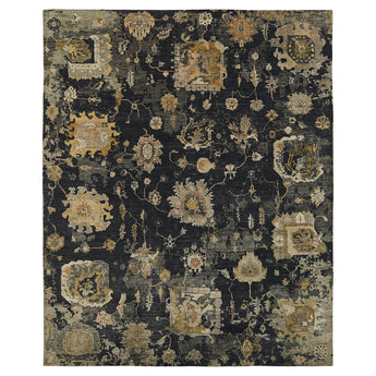 4' 1" x 6' 0" (04x06) Trident Collection OB095 Wool Rug #013781