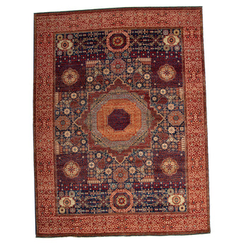 9' 2" x 11' 11" (09x12) Afghan Mamluk Wool Rug #014123