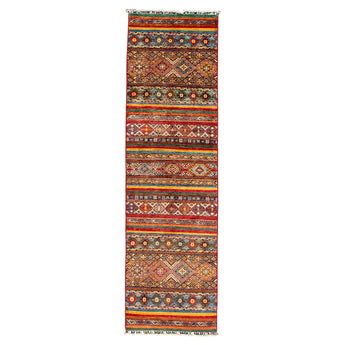 2' 8" x 9' 5" (03x09) Afghan Wool Rug #014464