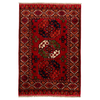 4' 0" x 5' 10" (04x06) Afghan Turkmen Wool Rug #015268