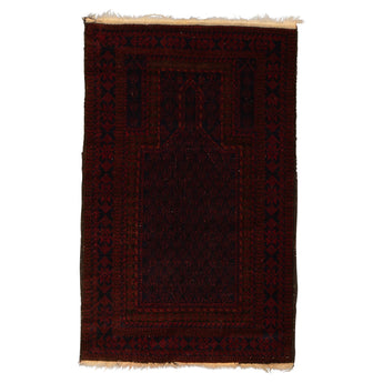 3' 1" x 4' 10" (03x05) Afghan Baluch Wool Rug #015365