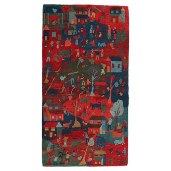 2' 9" x 5' 1" (03x05) Nepalese Tibetan Wool Rug #015701