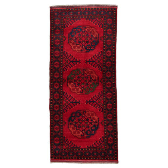 2' 10" x 6' 7" (03x07) Afghan Turkmen Wool Rug #015742