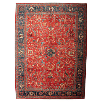 10' 1" x 13' 8" (10x14) Afghan Wool Rug #015746