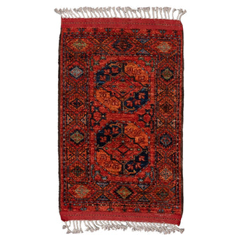 2' 1" x 3' 1" (02x03) Afghan Turkmen Wool Rug #015929