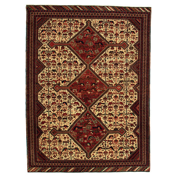 5' 2" x 7' 0" (05x07) Turkish Qashqai Wool Rug #016403