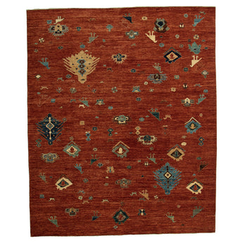 8' 2" x 10' 0" (08x10) Afghan Gabbeh Wool Rug #016526