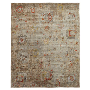 Trident Collection Hand-knotted Area Rug #OB086KA