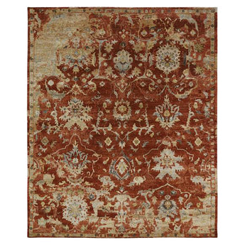 Trident Collection Hand-knotted Area Rug #OB088KA