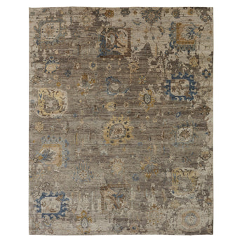 Trident Collection Hand-knotted Area Rug #OB089KA