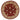 5' 10" x 5' 11" 6' Round Red Beige Wool Area Rug #007812