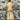 0' 6" x 1' 7" Tan/Brown Lidded Jar #017276