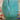0' 4" x 0' 5" Lt Teal Cut Vase (RS) #018762