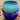 0' 8" x 0' 8" Blue and Teal Handled Jar (RS) #018774