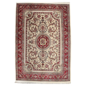 10' 1" x 14' 5" (10x14) Indo Tabriz Wool Rug #009845