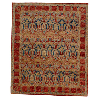 8' 1" x 9' 10" (08x10) Indo Anatolian Wool Rug #012253