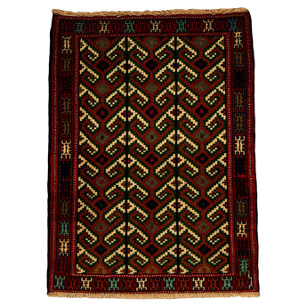 2' 8" x 3' 7" (03x04) Iranian Yalameh Wool Rug #013272