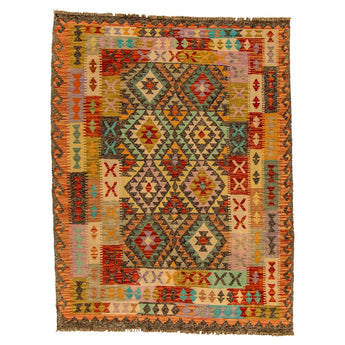 4' 10" x 6' 4" (05x06) Afghan Miamana Wool Rug #013658
