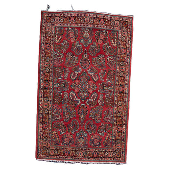 4' 3" x 7' 0" (04x07) Iranian Sarouk Wool Rug #015988