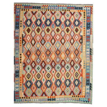 10' 5" x 12' 10" (10x13) Kilim Collection Wool Rug #016018