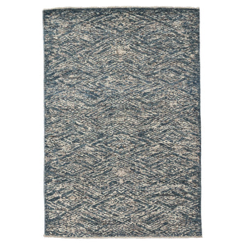4' 2" x 6' 1" (04x06) Amazon Collection AMZ509BL Wool Rug #016090