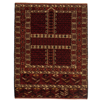 4' 2" x 5' 3" (04x05) Turkish Tekke Wool Rug #016389