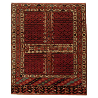 4' 5" x 5' 3" (04x05) Turkish Tekke Wool Rug #016397
