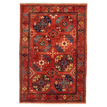 4' 2" x 6' 2" (04x06) Turkmen Wool Rug #017358